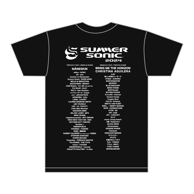 新品未開封　SUMMER SONIC 2024グラフィティTシャツ グラフィティTシャツ［ブラック］S : SUMMER SONIC | HMV&BOOKS