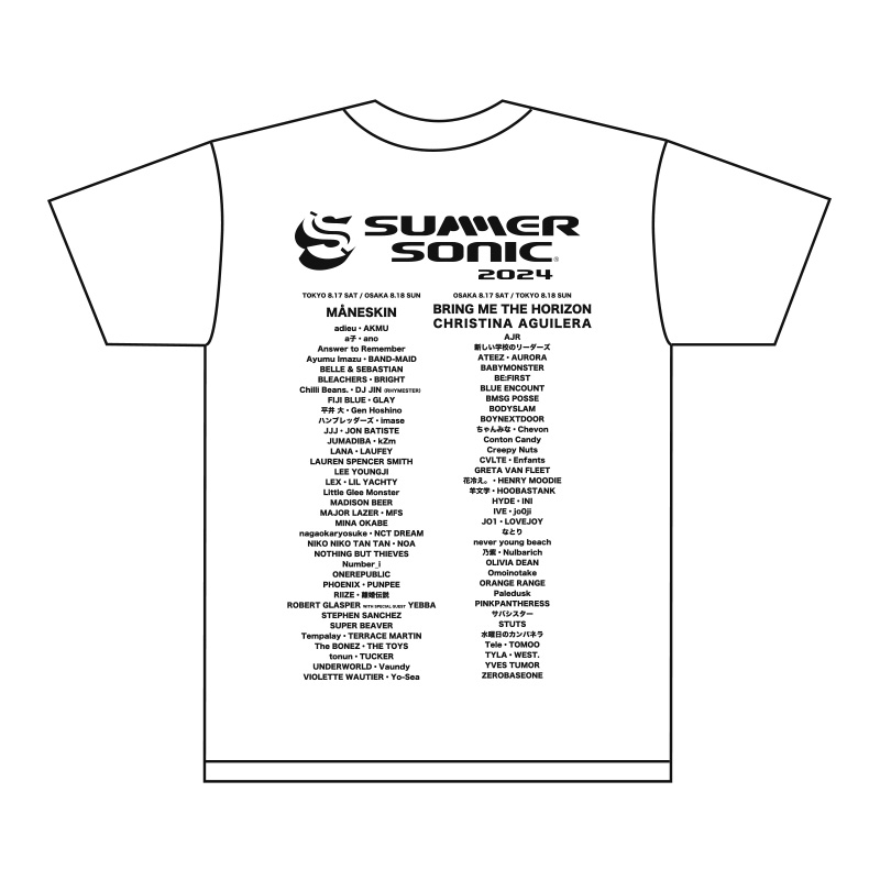 SS Tシャツ［ホワイト］2XL : SUMMER SONIC | HMV&BOOKS online - SS24143T