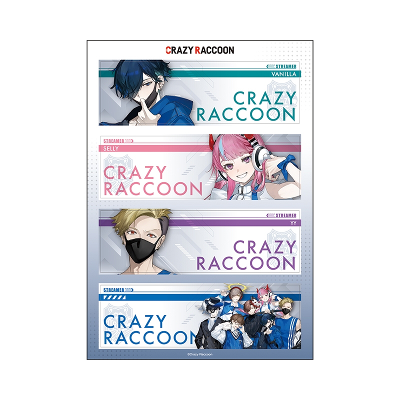 B5ステッカーセット＋トートバッグセット : Crazy Raccoon