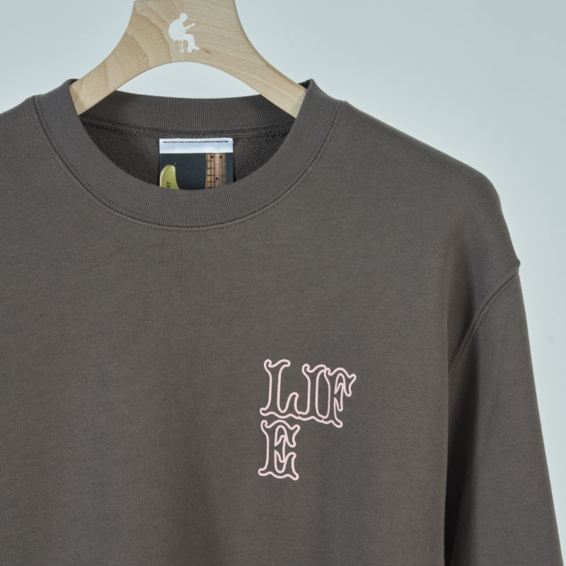 小沢健二 LIFE薄手スウェット チャコール×ピンク Mサイズ 小沢健二