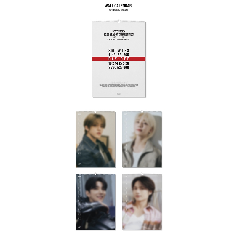 SEVENTEEN 2025 WALL CALENDAR : SEVENTEEN | HMV&BOOKS online - DUK1923