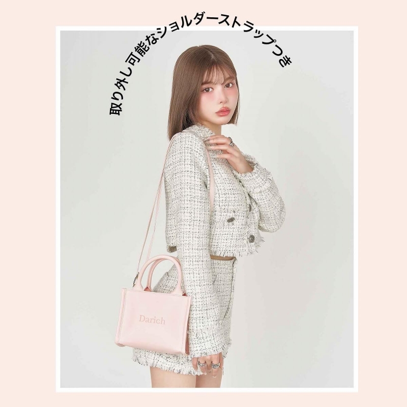 Darich.ピンクレザー、ショルダーバッグ Darich - ダーリッチ 新品 ノベルティ キルティングレザー