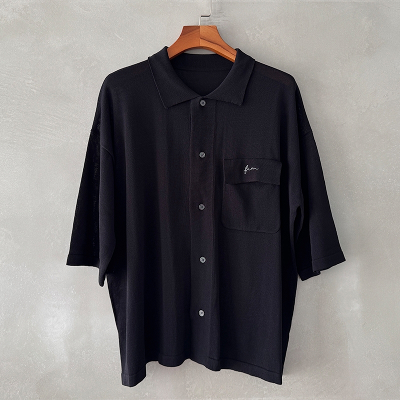 凛々しく暖かく Whose Summer Knit Shirt［Black］ : TK from 凛として時雨
