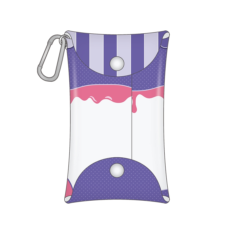 カラビナ付きクリアポーチ & アクリルキーホルダーセット(ポッピングミ