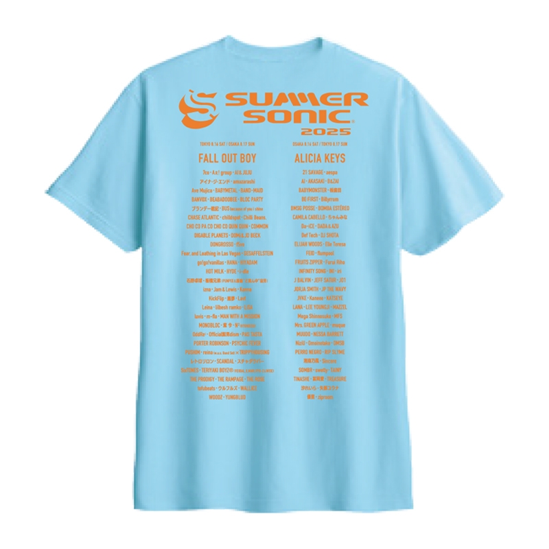 【XL/新品未開封】BE：SUMMER Tシャツ ライトブルー 25 Tシャツ［ライトブルー］XL : SUMMER SONIC | HMV&BOOKS