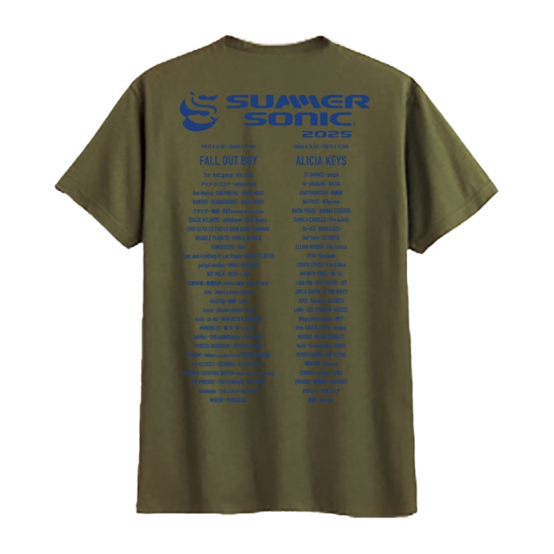 25 Tシャツ［オリーブ］3XL : SUMMER SONIC | HMV&BOOKS online