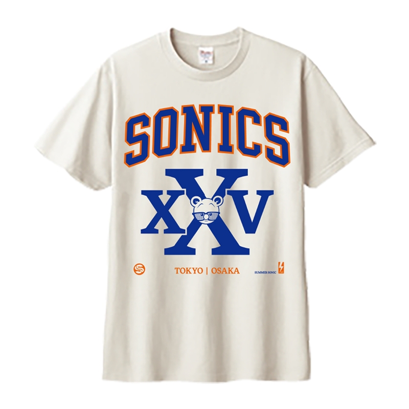 XXVカレッジベアーTシャツ［ソルト］S : SUMMER SONIC