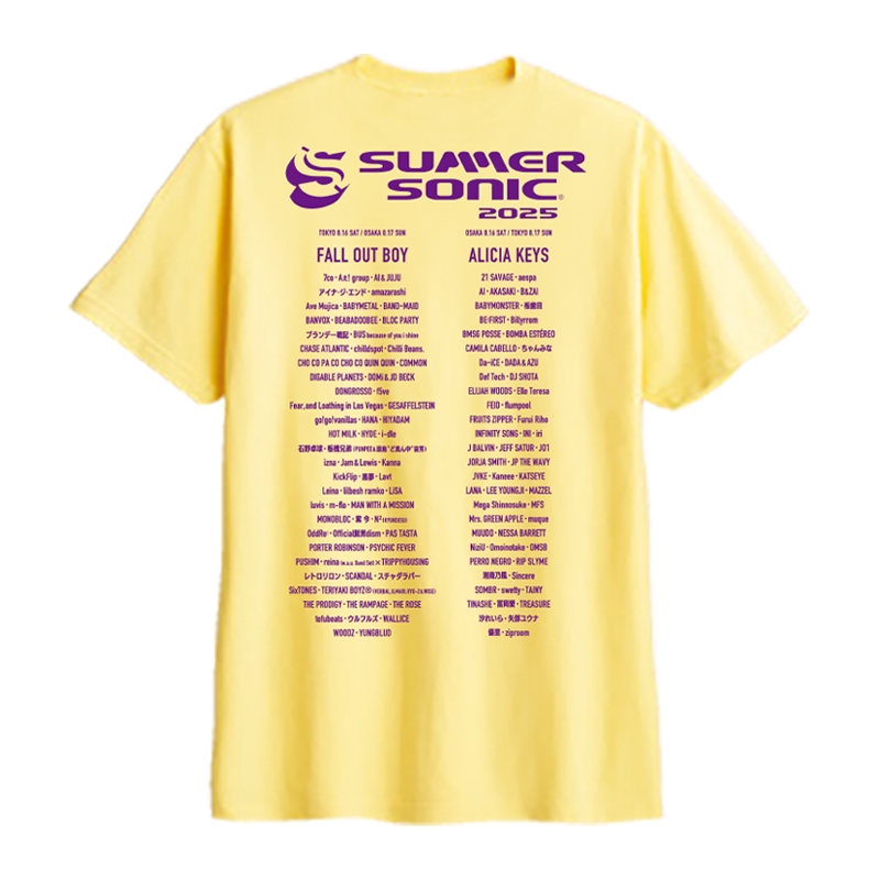ブラシグラフィティベアーTシャツ［ライトイエロー］S : SUMMER