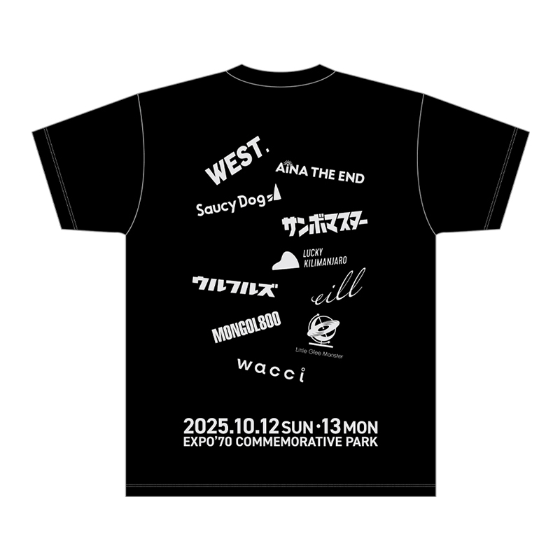 【Lサイズ】CENTRAL FEST2025 オフィシャルTシャツ（BLACK） フェスTシャツ［ブラック］Lサイズ / WESSION FESTIVAL 2025