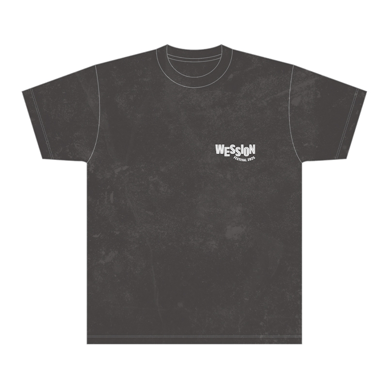 ロゴTシャツ［チャコール］Mサイズ / WESSION FESTIVAL 2025