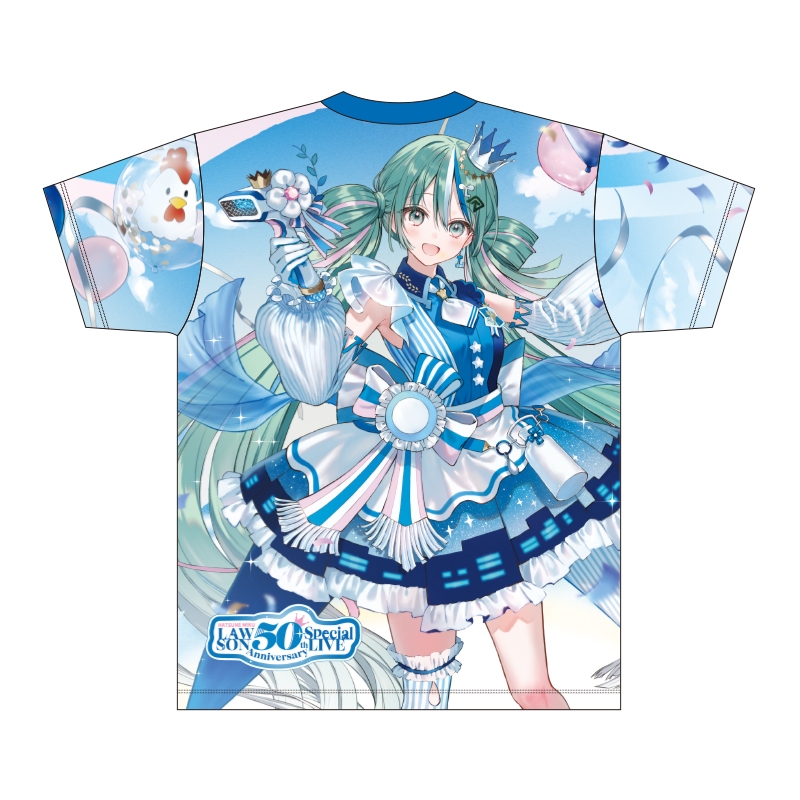 フルグラフィックTシャツ（XXL）/ 初音ミク LAWSON 50th Anniversary