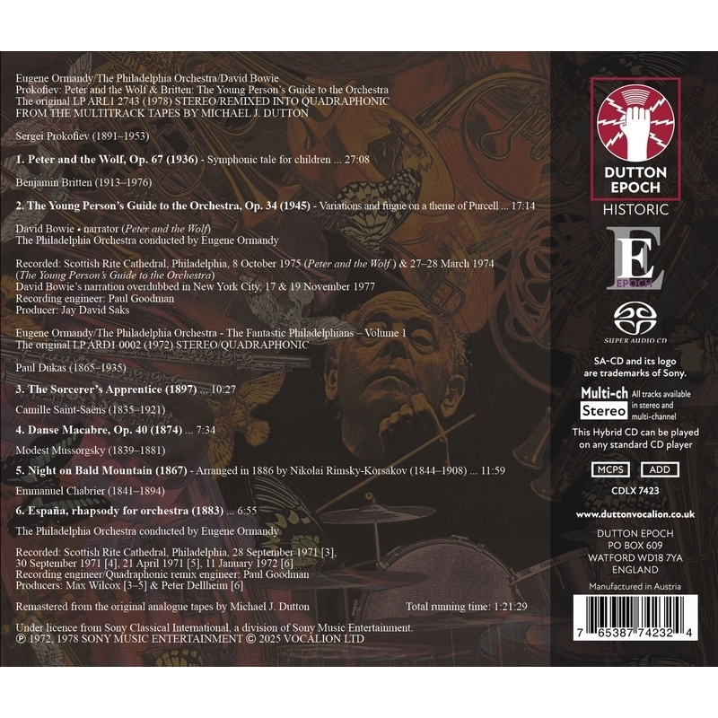 Prokofiev Peter & Wolf : Eugene Ormandy / Philadelphia