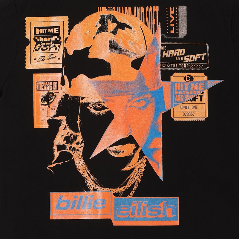 Hit Me Hard And Soft 3D Film S/S Tee Black S : BILLIE EILISH