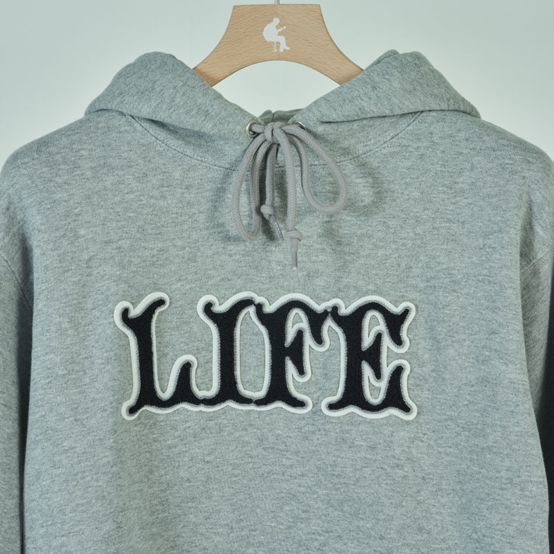 小沢健二　LIFEフッディー ホワイト Sサイズ LIFEフッディー グレー×ホワイト×ブラック Sサイズ : 小沢健二