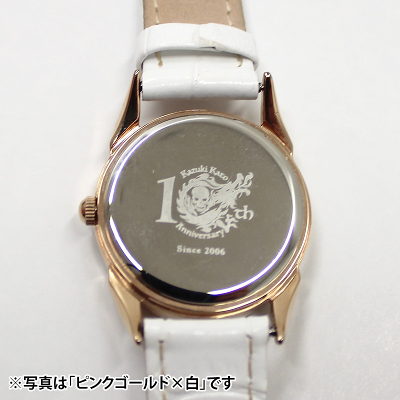 10周年記念「Team K」デザイン腕時計（ピンクゴールド×白）【Loppi