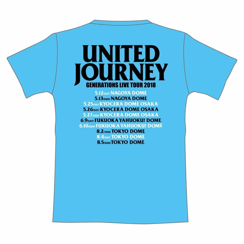 ツアーTシャツ BLUE UNITED JOURNEY GENERATIONS 1st DOME TOUR