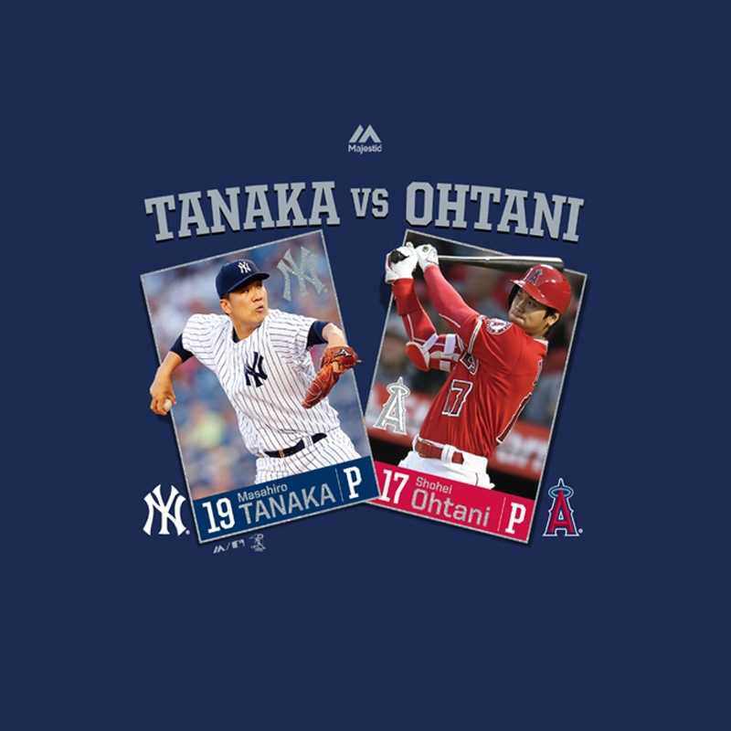 ヤンキース 田中vsエンゼルス 大谷 T Shirts Navy S 大谷翔平 Hmv Books Online Mm08to8010s