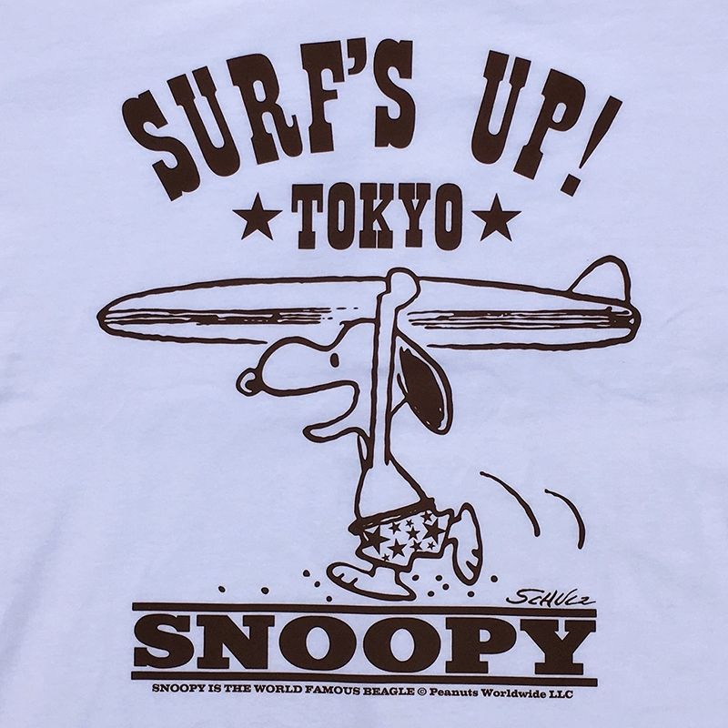 Snoopy Tシャツ ホワイト M Peanuts Surf S Up Tokyo 原宿buddy スヌーピー Hmv Books Online Airdre003
