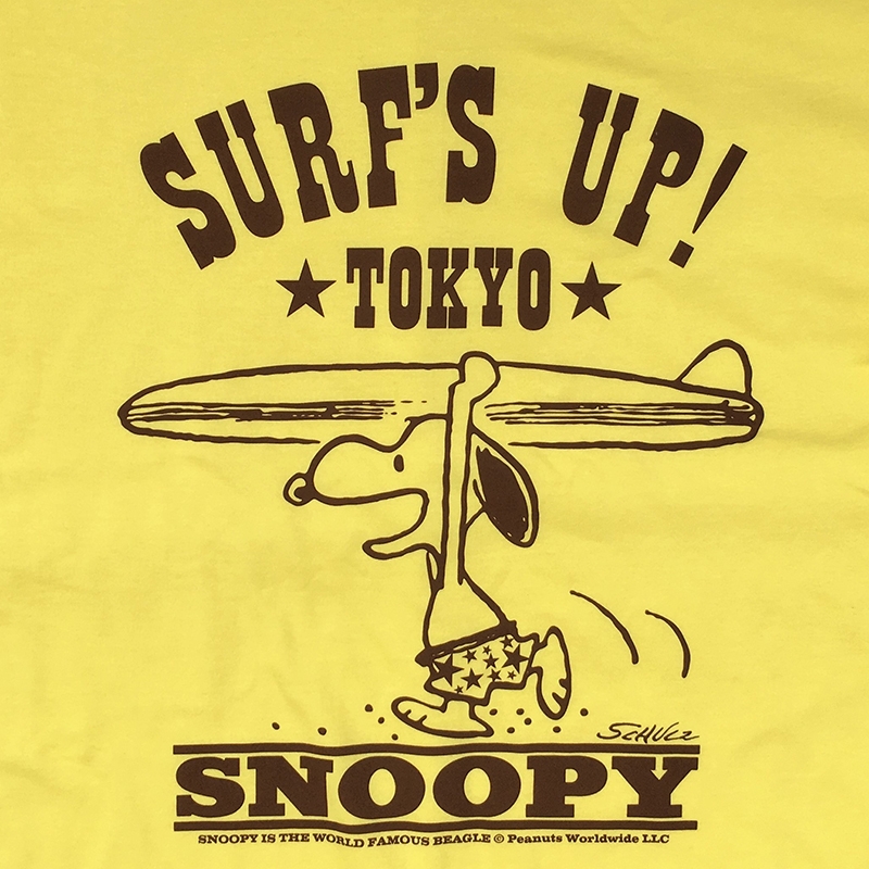Snoopy Tシャツ イエロー M Peanuts Surf S Up Tokyo 原宿buddy スヌーピー Hmv Books Online Airdre007