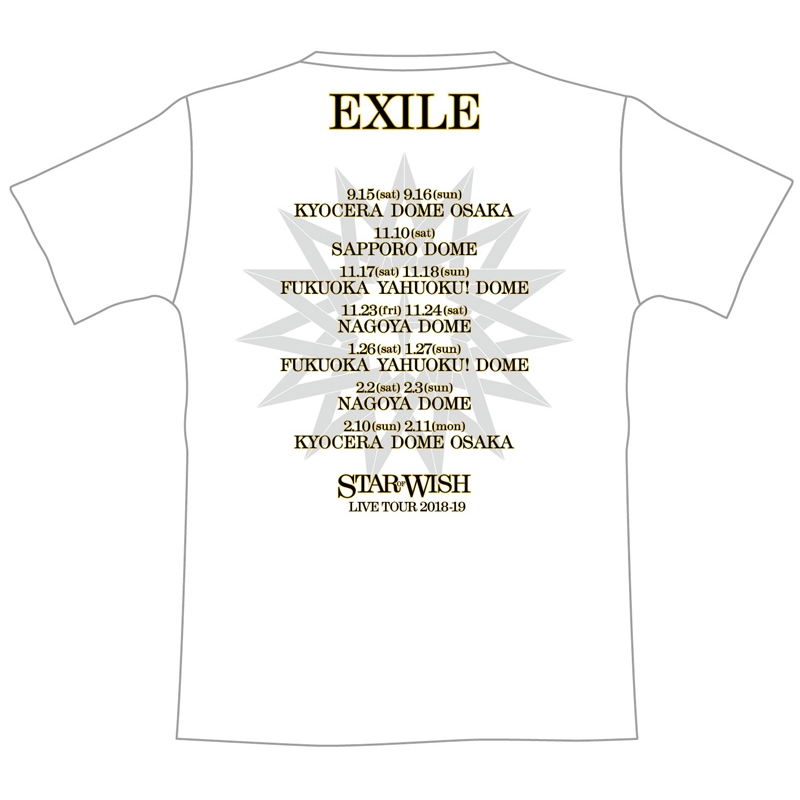 ツアーTシャツWHITE Sサイズ STAR OF WISH : EXILE | HMV&BOOKS online 