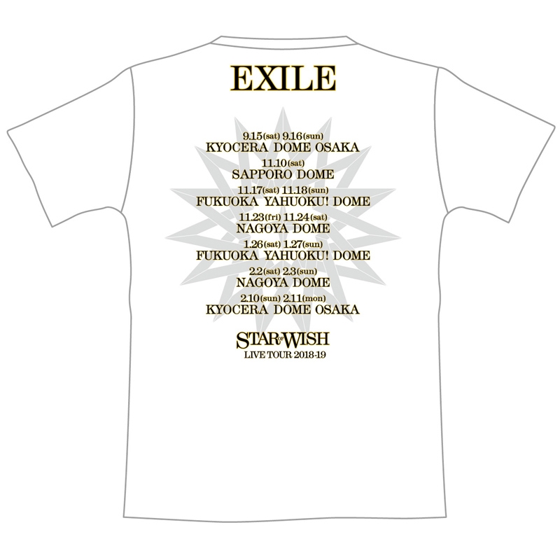 ツアーTシャツWHITE Mサイズ STAR OF WISH : EXILE | HMV&BOOKS online