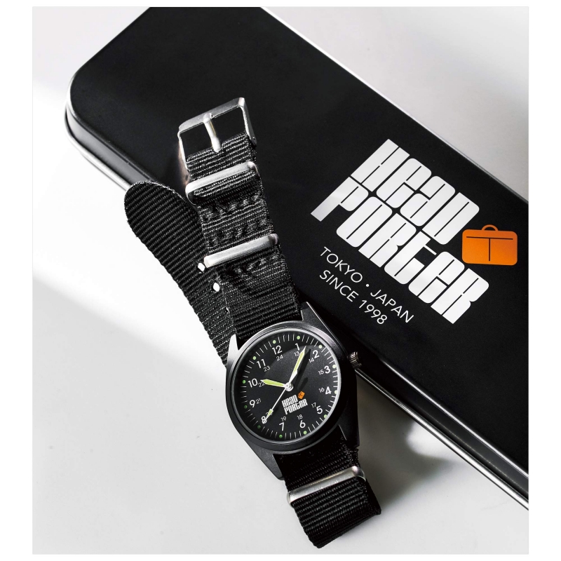 Smart スマート 19年 02月号 付録 Head Porter ヘッドポーター スペシャルケース付き ミリタリー腕時計 ブランドコラボ付録の詳細画像