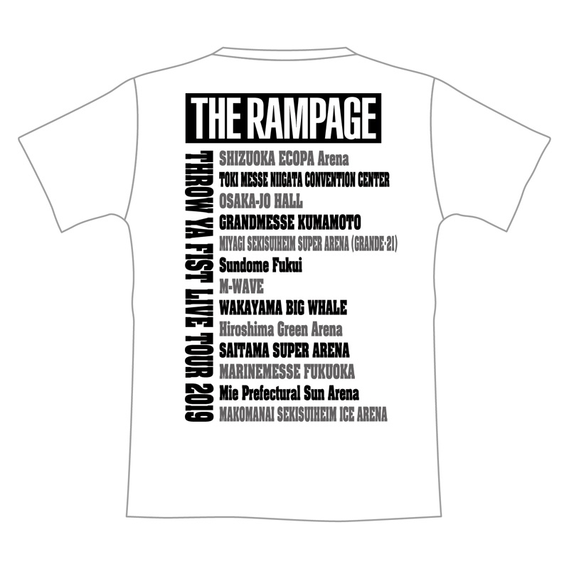 ツアーtシャツ / White / S Throw Ya Fist : THE RAMPAGE from EXILE 