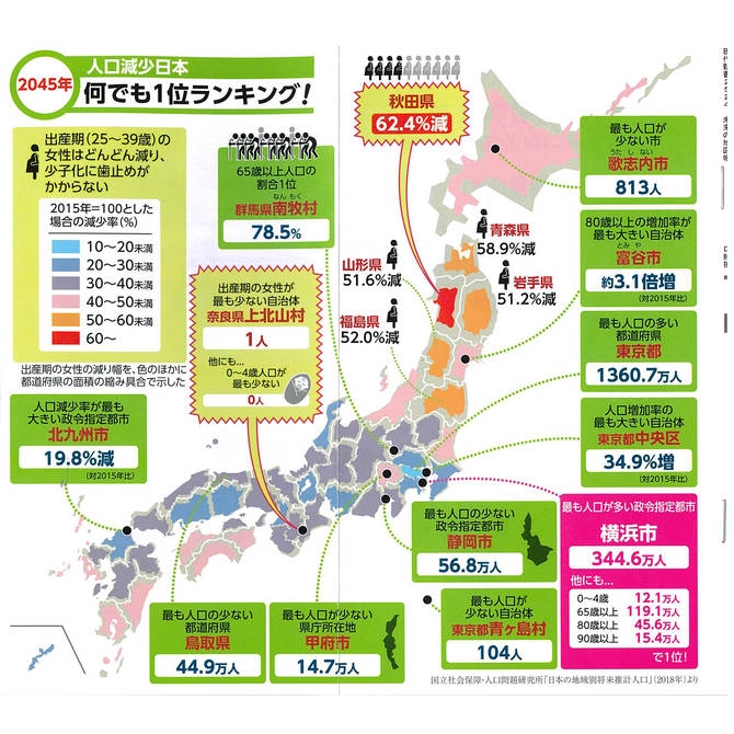 未来の地図帳 人口減少日本で各地に起きること 講談社現代新書 : 河合